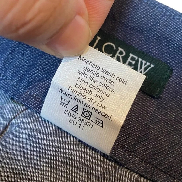 J. Crew Factory Blue Pleated Skirt with  Pockets 6 - Picture 8 of 8